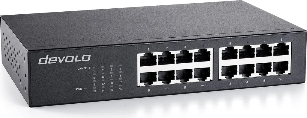 Switch Ethernet 16 Ports devolo - Évitez les Lenteurs du Réseau LAN