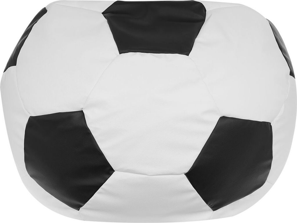 Ecopuf, Sitzkissen Fußball L, Farbe: Schwarz Produktbild 4