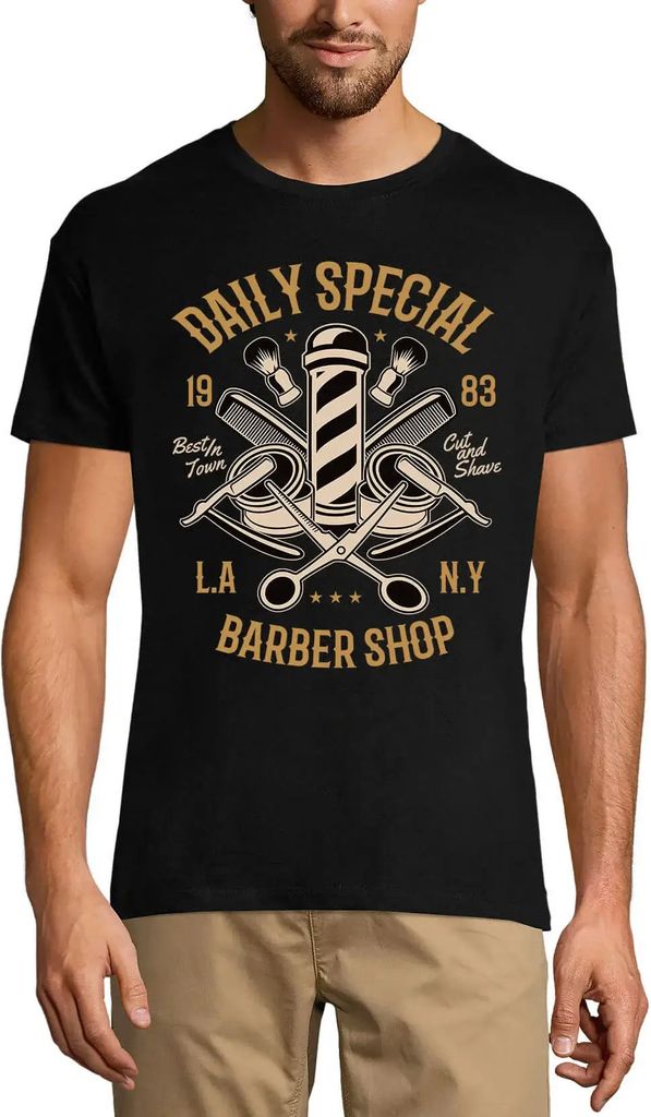 Herren Grafik T-Shirt Täglicher Spezial-Barbershop 1983 - für Friseure – Daily Special Barbershop 1983 - For Barber – Geschenk 41. Geburtstag