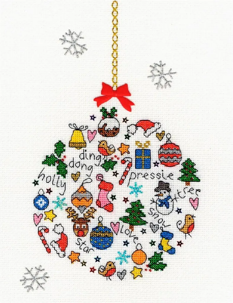 Kit point de croix Liebe Yule Bothy Threads XKA15 modèle à compter 20x26cm