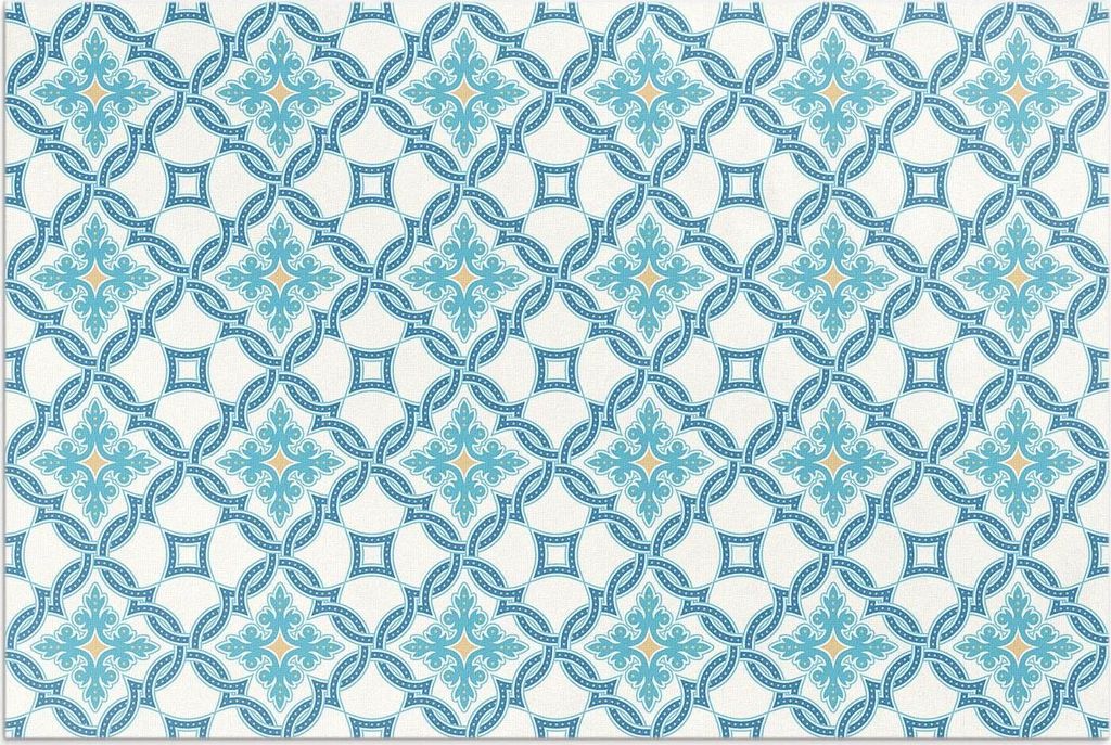 Kettengeflecht dekorative fliesen – Vinylteppich – 60x90 cm – Outdoor Teppich – Terrasse – Wetterfest – Modern