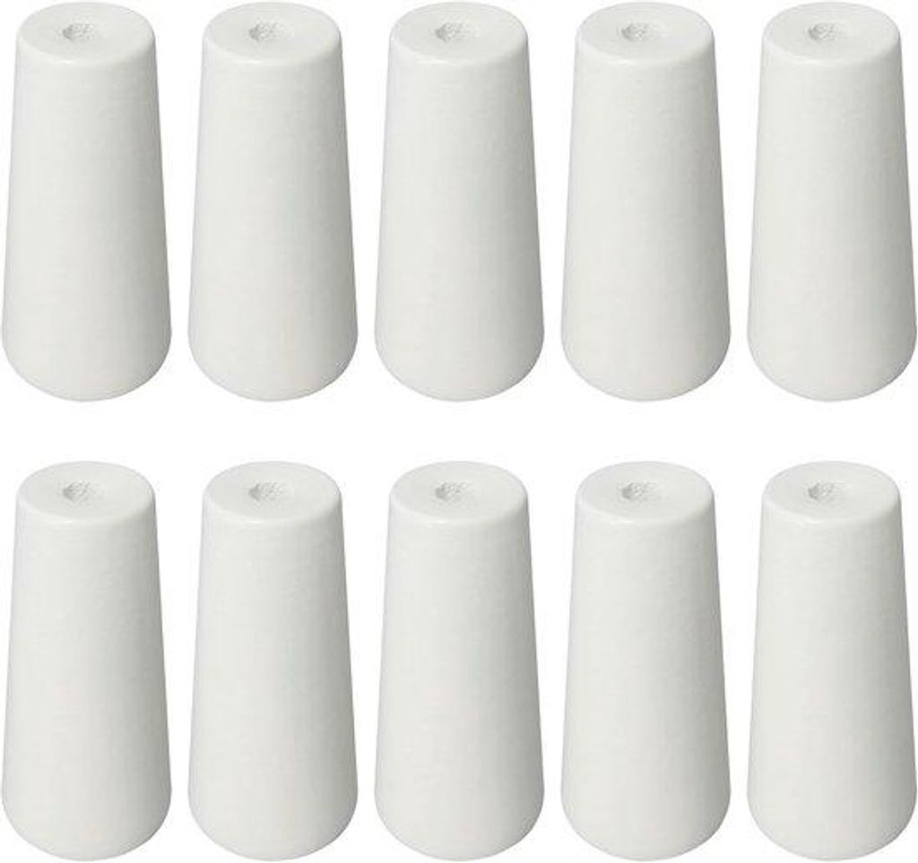 Gordijnknöpfe für Holzseile, 10er-Pack, Innensegel-Accessoires, Weiß