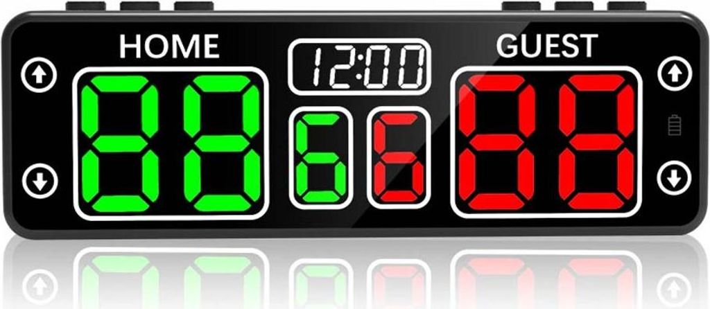 INF Digitaler Punktezähler mit Touchfunktion – Tragbarer Countdown-Timer Schwarz