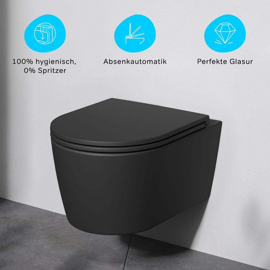 AM.PM Spülrandloses WC Toilette für Gäste-WC Hänge-WC Produktbild 