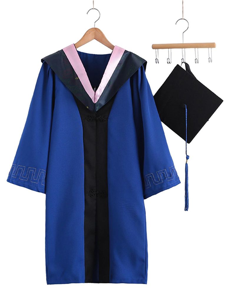 Abschlussrobe mit Quaste an der Kappe, langen Ärmeln, knitterfrei, traditionelle akademische Robe, Zeremonienkleidung für den Studienabschluss