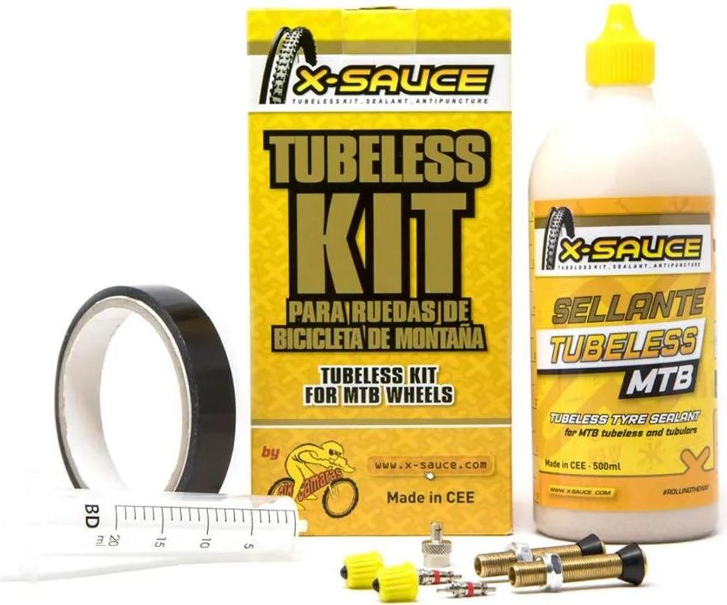 X-sauce Tubeless Mtb Schrader 30 Mm Reparatursatz Golden Golden One Size