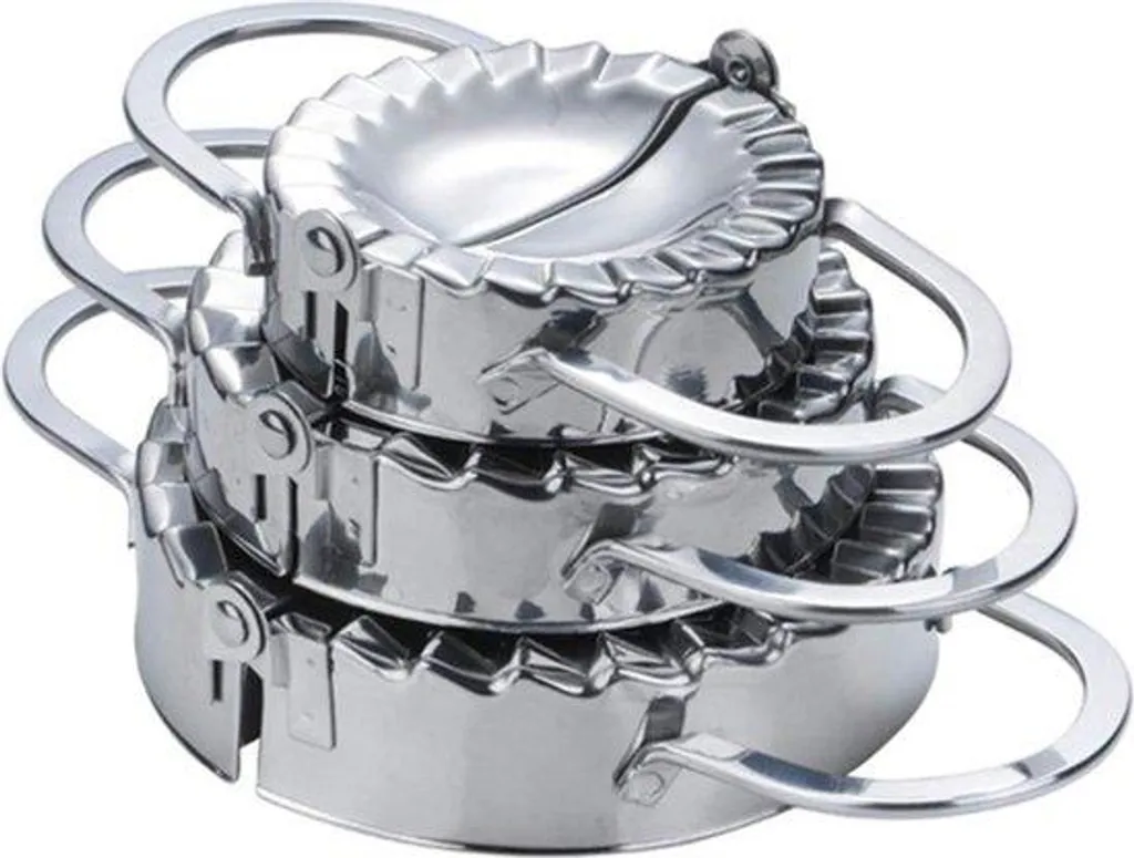 Réussir vos raviolis et pierogi maison - Lot de 3 moules inox multi-formats