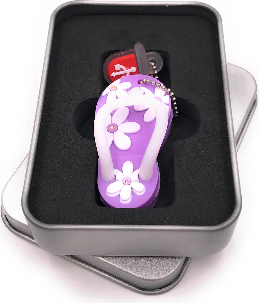 Onwomania USB 3.0 64GB Purple Shoe - Pennetta USB in Box Alluminio