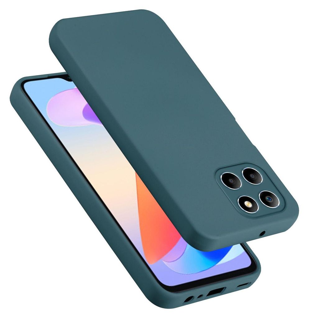 Cadorabo Hülle für Honor x6a Hülle Silikon Handyhülle Case aus flüssigem Silikon, Kratzfeste und stoßfeste Schutzhülle für Honor x6a
