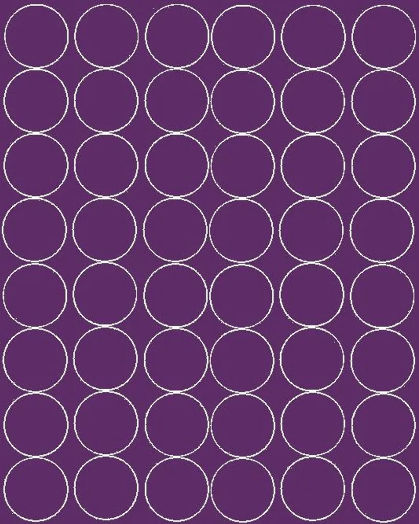 Adesivi Viola 6 cm Lucidi - Confezione 48 Pezzi - Alta Tenuta