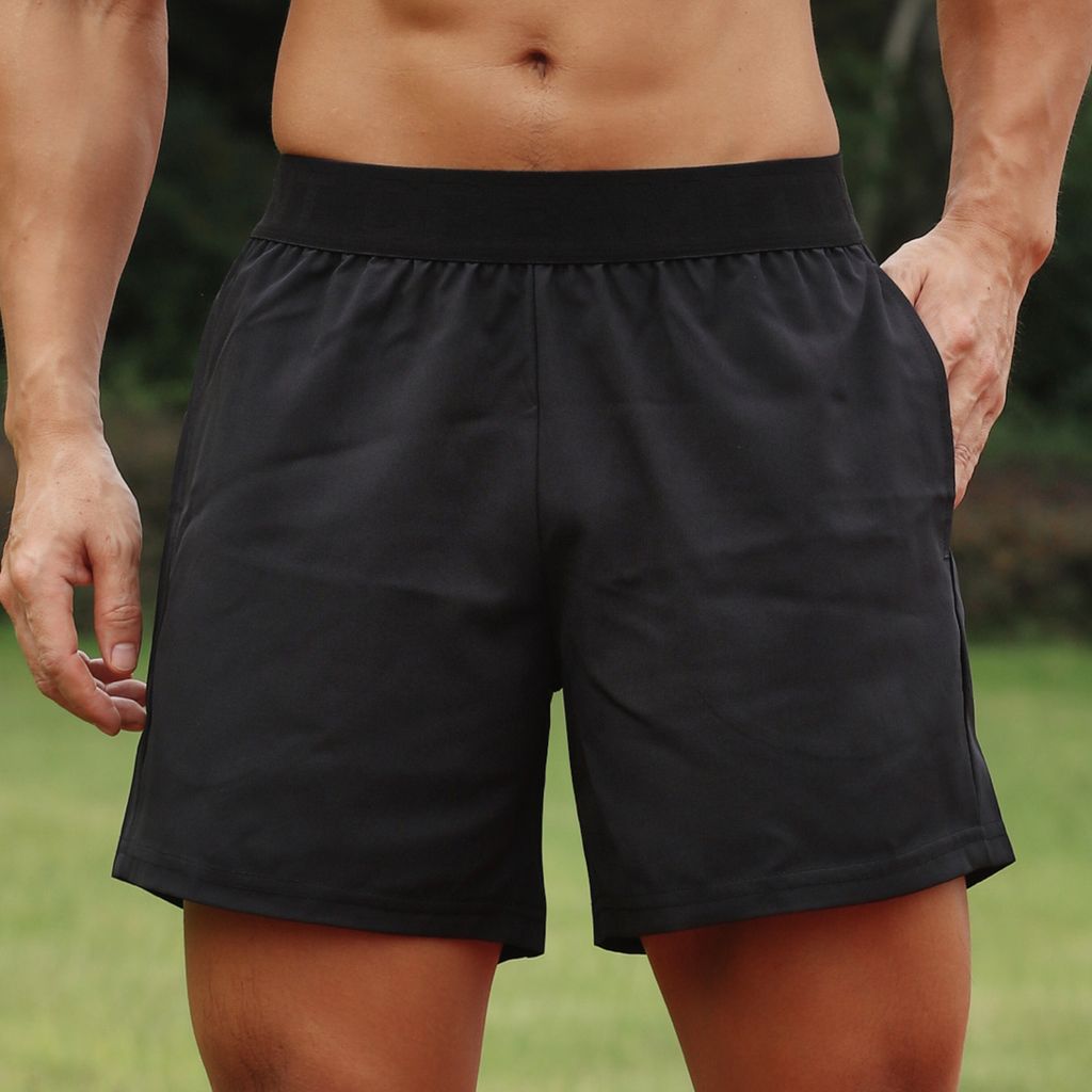 Herren Sport Shorts Elastische Taille Tasche Handtuchschlaufe Laufen Basketball Gym Athletic Loose Fit Schnelltrocknende Casusal Shorts