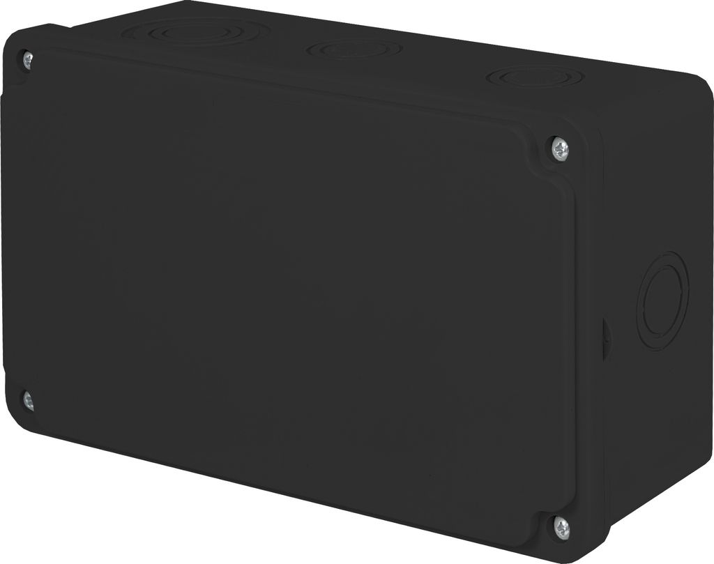 Abzweigkasten 210X120X74 SCHWARZ Verteilerkasten Verteilerdose IP65 Aufputz Feuchtraum