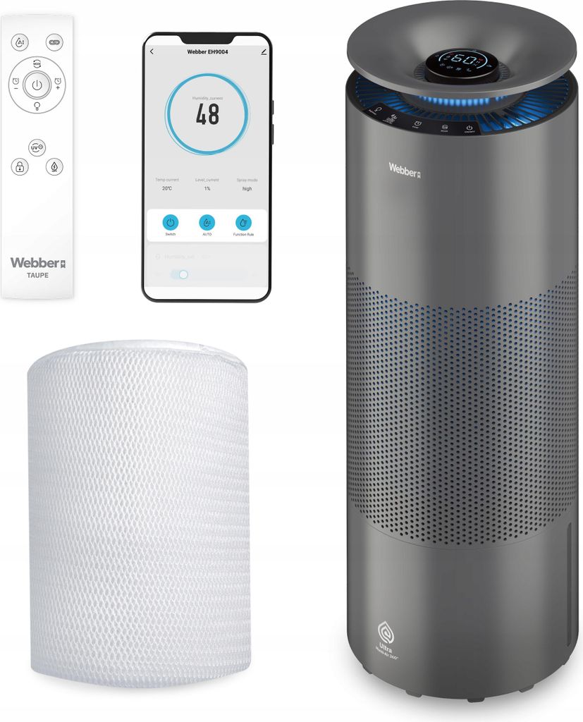 Umidificatore a evaporazione Webber EH9004 TAUPE UV-C WiFi Immagine del prodotto 