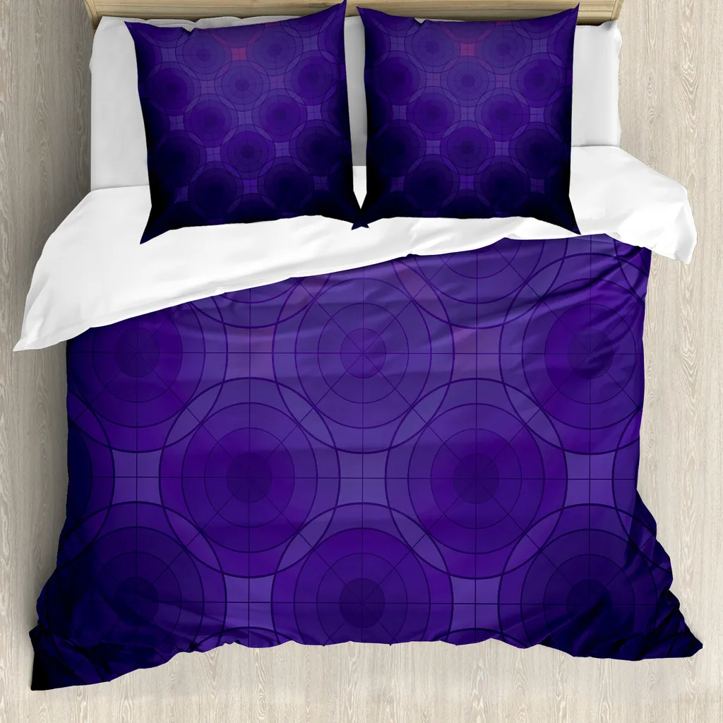 Set Letto ABAKUHAUS 155x220 cm Indigo: Design Cerchi e Colori Vivaci