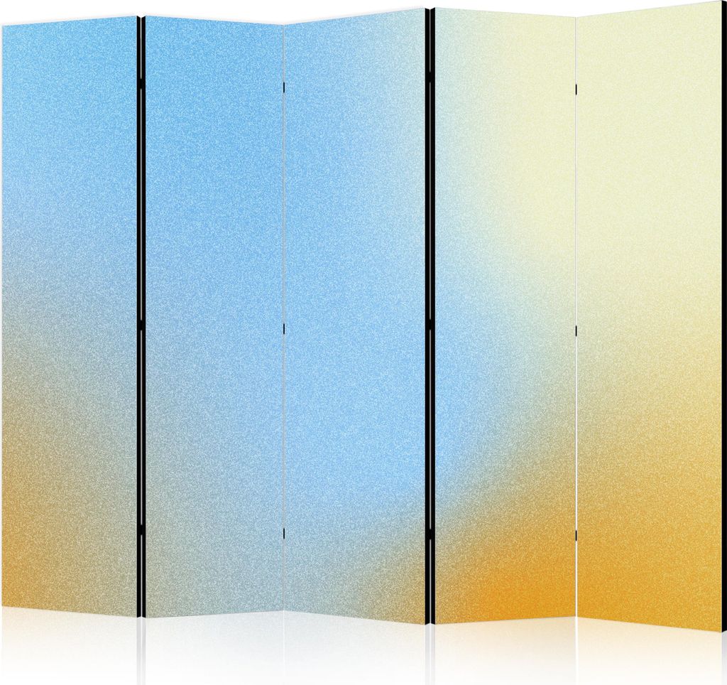 5-teiliger Einseitiger Vlies Paravent - Energetic Gradient - Gradient Composition in Vibrant Colors 225x172 cm Muster f-B-10159-z-b