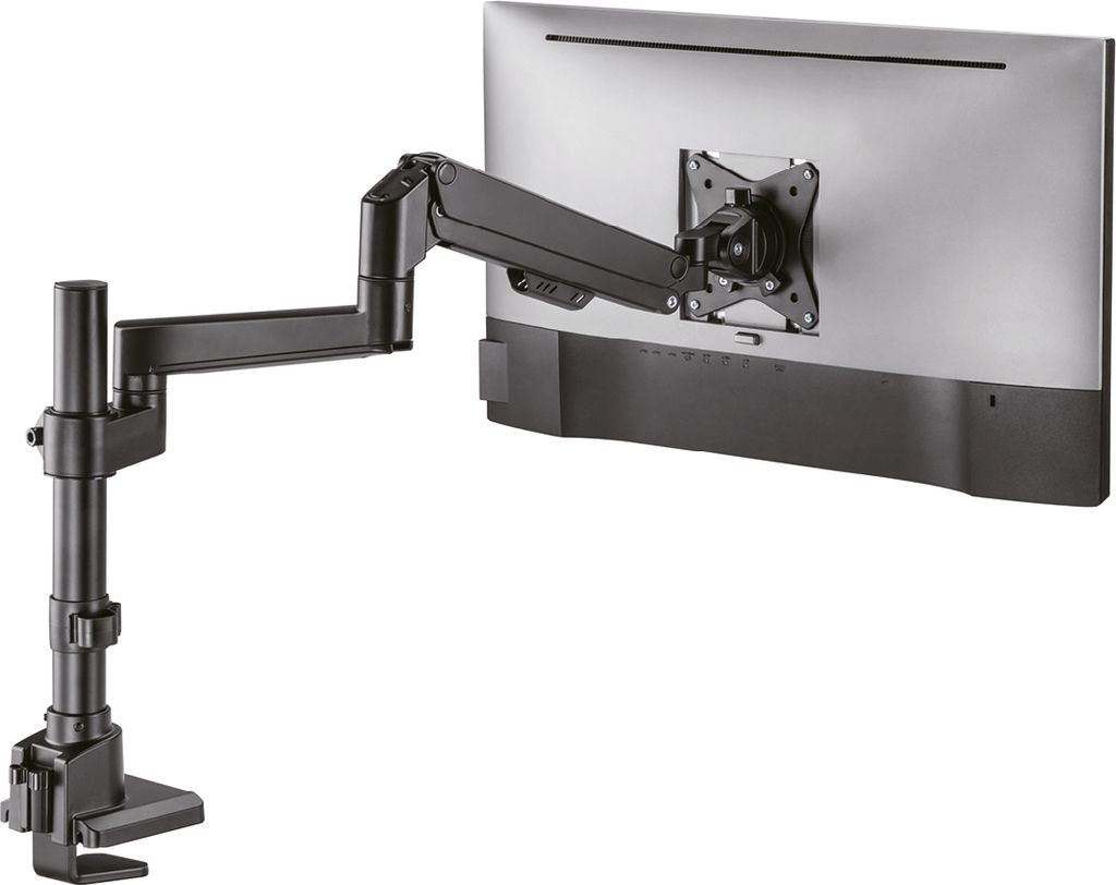 Yaasa Monitor Halterung Schreibtisch, VESA 75 x 75 mm – Monitorarm für 17" - 32" Monitore bis zu 9 kg – 360° Drehbar, 180° schwenkbar, 90° ...