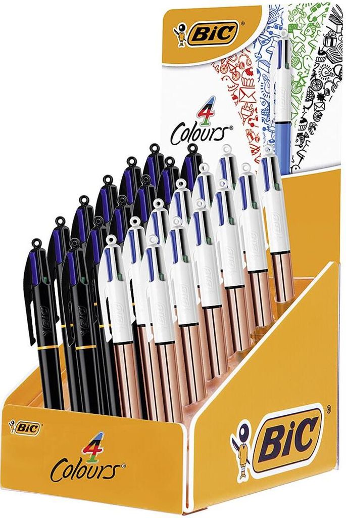 BIC Druckkugelschreiber 4 Colours 24er Display
