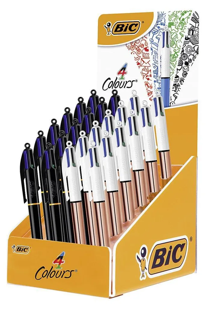 Bic 517944 BIC Biro retrattile 4 colori, confezione da 24 pezzi