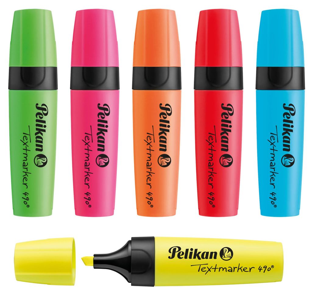Pelikan 814065, set de 6 marcadores de texto Pelikan 490, Imagen del producto 