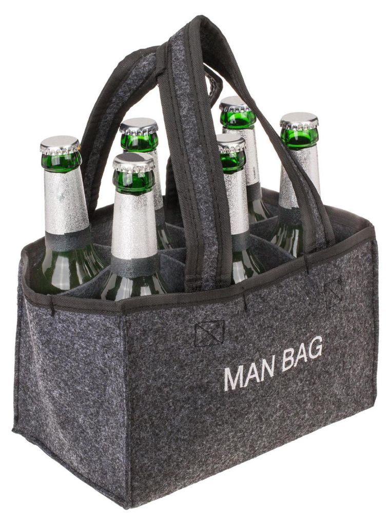 Bier Flaschentasche Männer Handtasche Bierträger MAN BAG Bierflaschen Tasche
