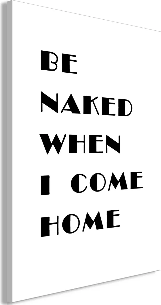 Quadro Moderno Scritte Bianco e Nero 80x120 cm - Tela Design Casa