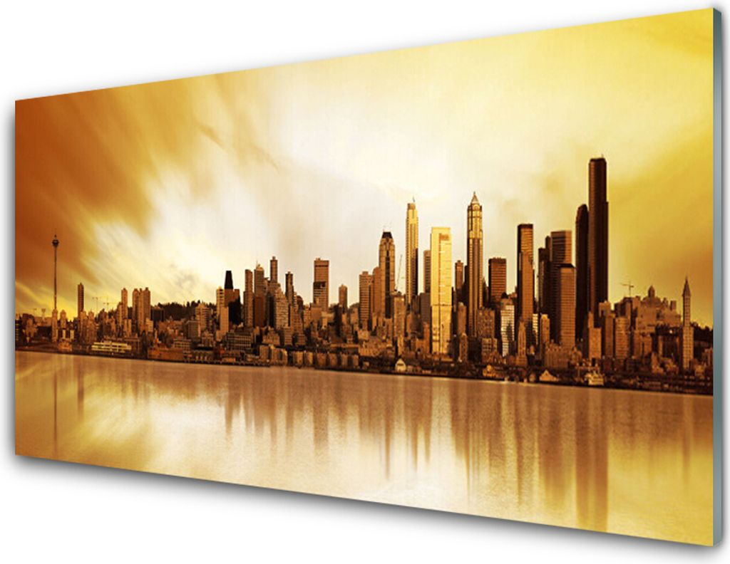 Acrylglasbilder 100x50 Wandbild Druck Stadt Gebäude
