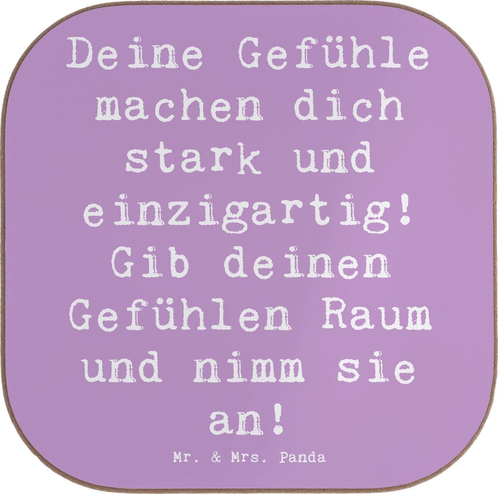 Mr. & Mrs. Panda Untersetzer Tasse Spruch Emotionen ausdrücken - Lavendeltraum - Geschenk, für Gläser, besondere Art und Weise, Zuversicht, Vert...