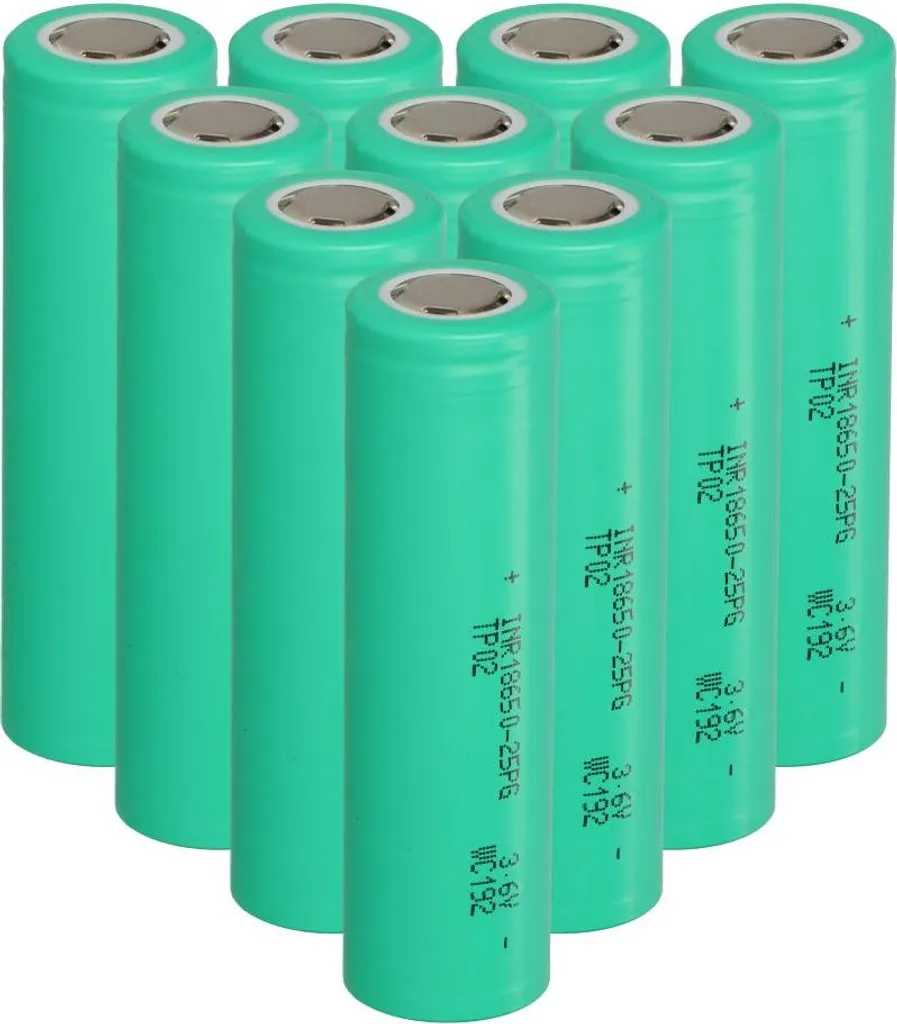 Batterie Li-Ion TerraE INR 18650 25P - Pack de 10 Accus 3,6V 2500mAh