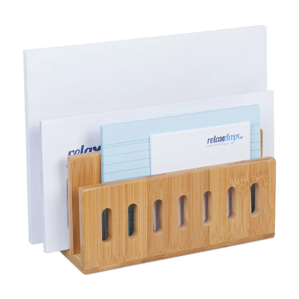 Organizer Documenti RD1596 Bambù | Supporto Scrivania Office Design