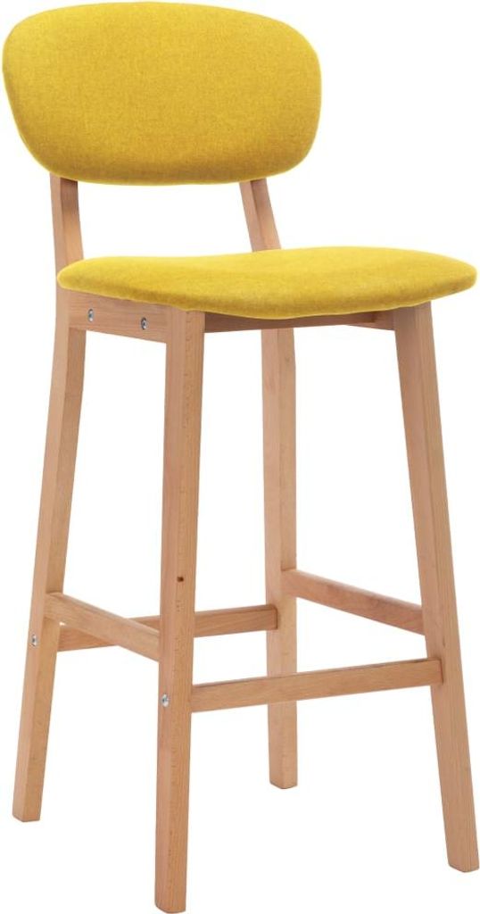 vidaXL Barhocker 2 Stk. Senfgelb Stoff
