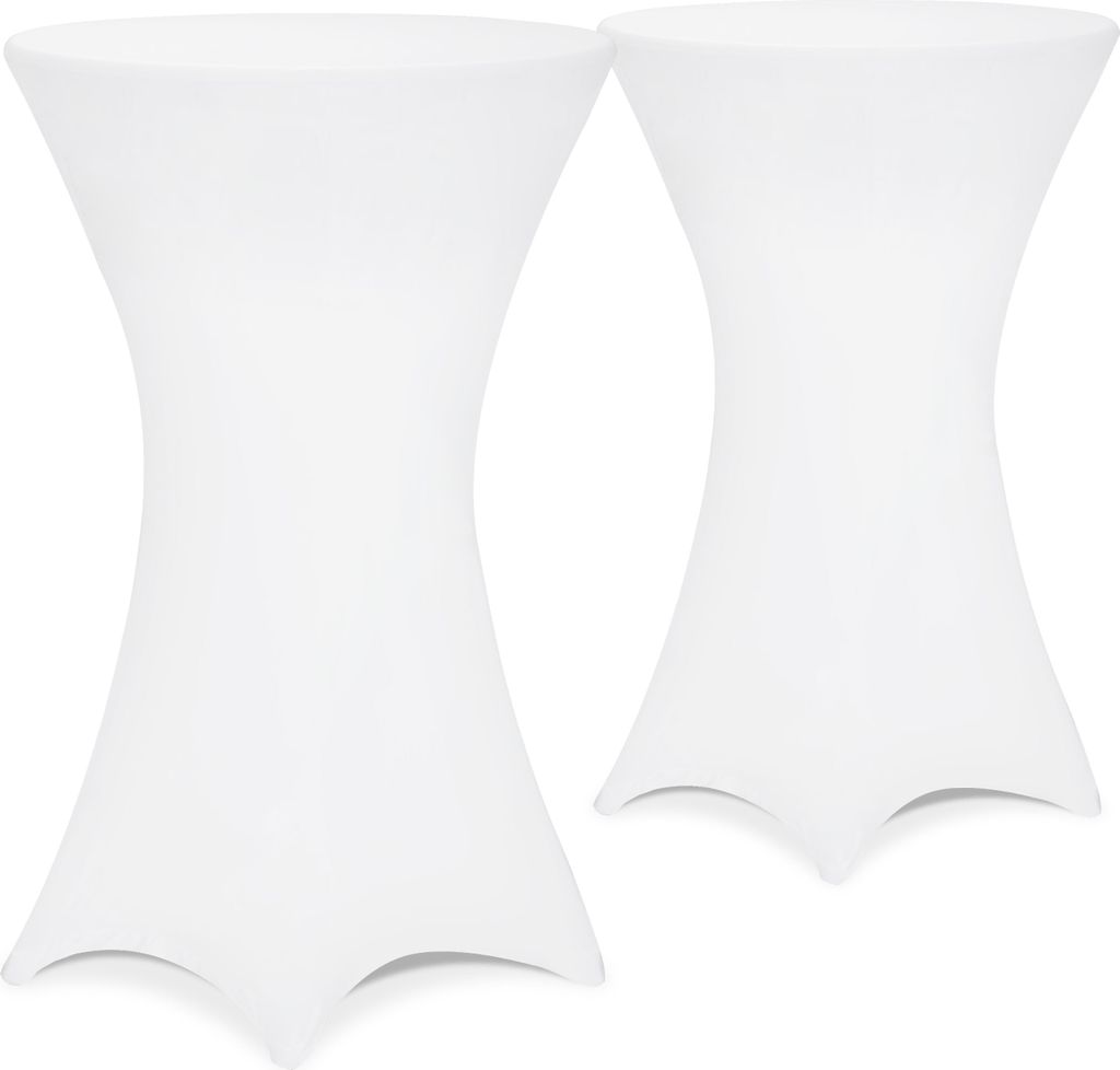 DETEX® 2x Housses table de bar bistrot ronde blanc Ø60-65 Image du produit 
