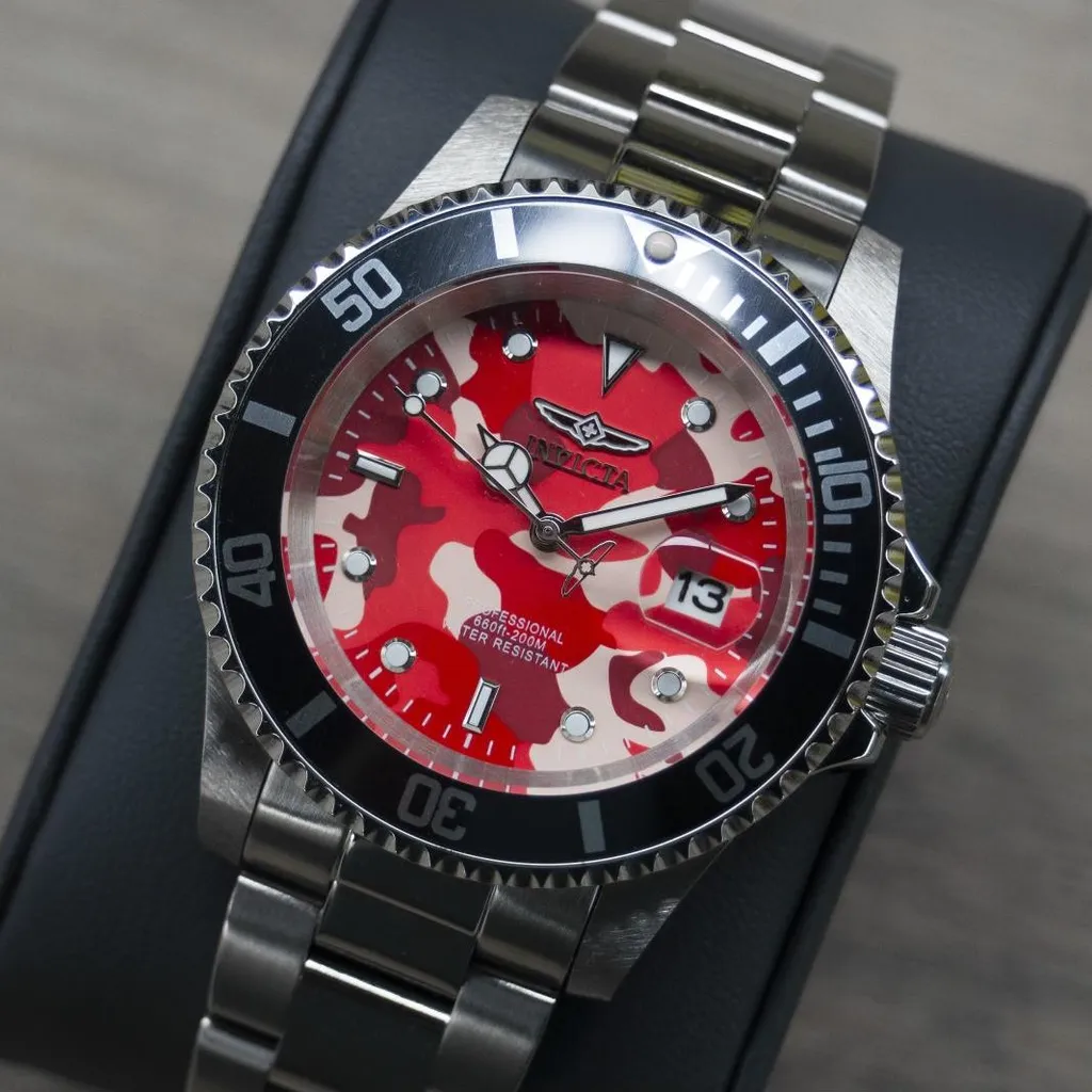 Review Invicta Pro Diver 48568 - Orologio Acciaio Rosso 40mm - 3