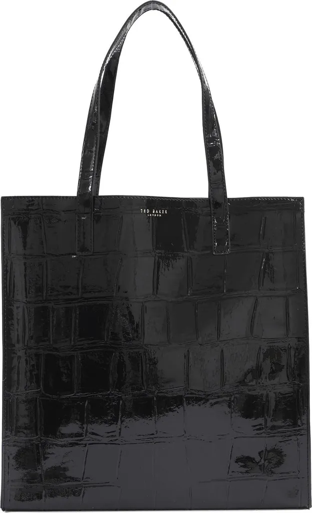 Ted Baker borsa shopper borsa a tracolla Vannda Croc Effect Icon Bag Black nero
