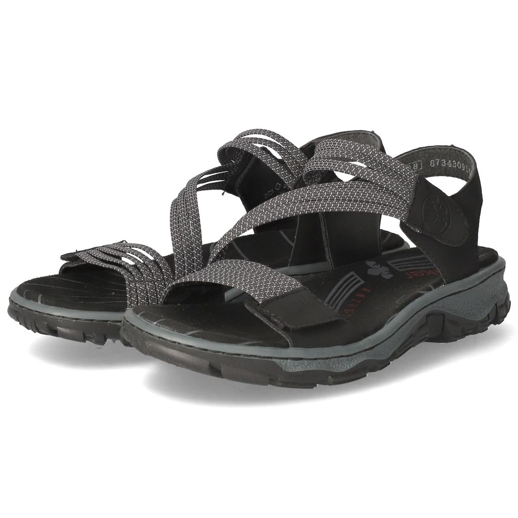 Rieker Sandalen Damen Synthetik Grau Größe: 37 Produktbild 