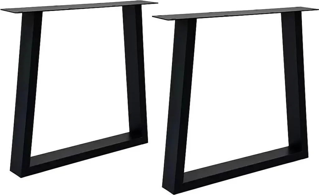 Gambe Tavolo Acciaio Nero Emden 72cm | Design Industriale Loft
