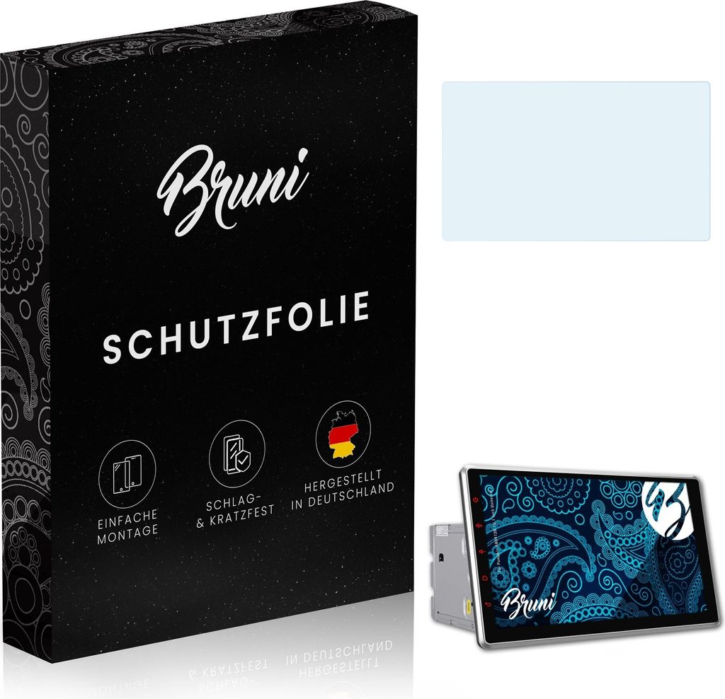 Bruni Basics-Clear 2x Schutzfolie kompatibel mit Pumpkin AA0412B 10.1 Inch (Universal) Folie