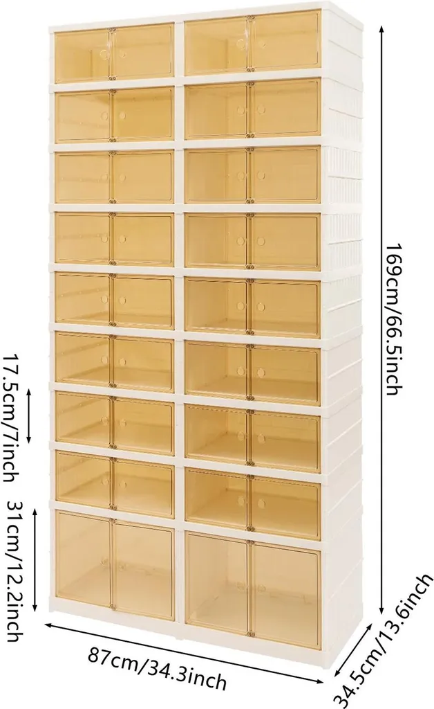 Rangement à chaussures blanc 9 niveaux avec compartiments modulables - 7