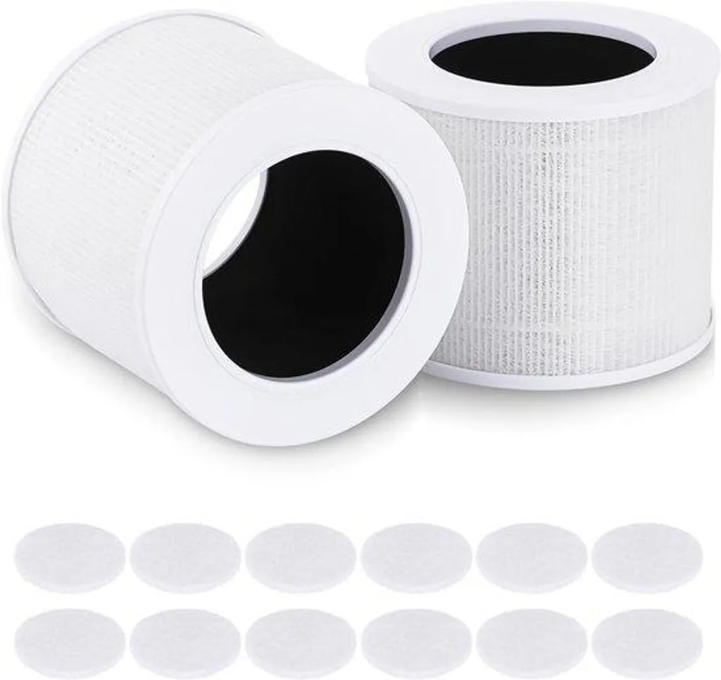 2 Mini-filtres avec plateau de 12 éponges aromatiques de rechange