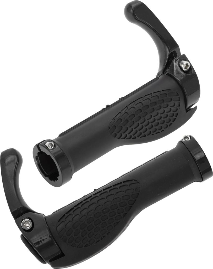 1 Satz Fahrradgriffe, rutschfeste ergonomische Fahrradgriffe, Kuhhorn-Fahrradlenkergriffe für E-Bike Trekking Bike MTB, Schwarz