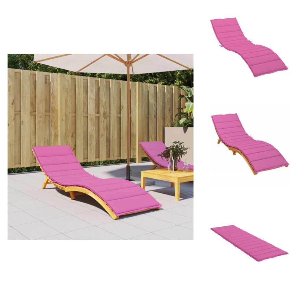 vidaXL Sonnenliegen-Auflage Rosa Oxford-Gewebe - Sitzpolster