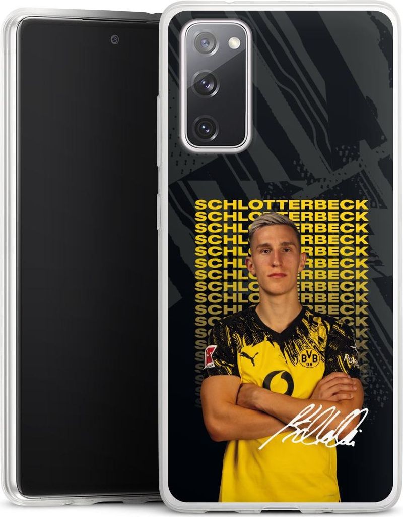 DeinDesign Slim Hülle für Samsung Galaxy S20 FE 5G Silikon Case Ultra Dünn Handyhülle BVB Borussia Dortmund Nico Schlotterbeck