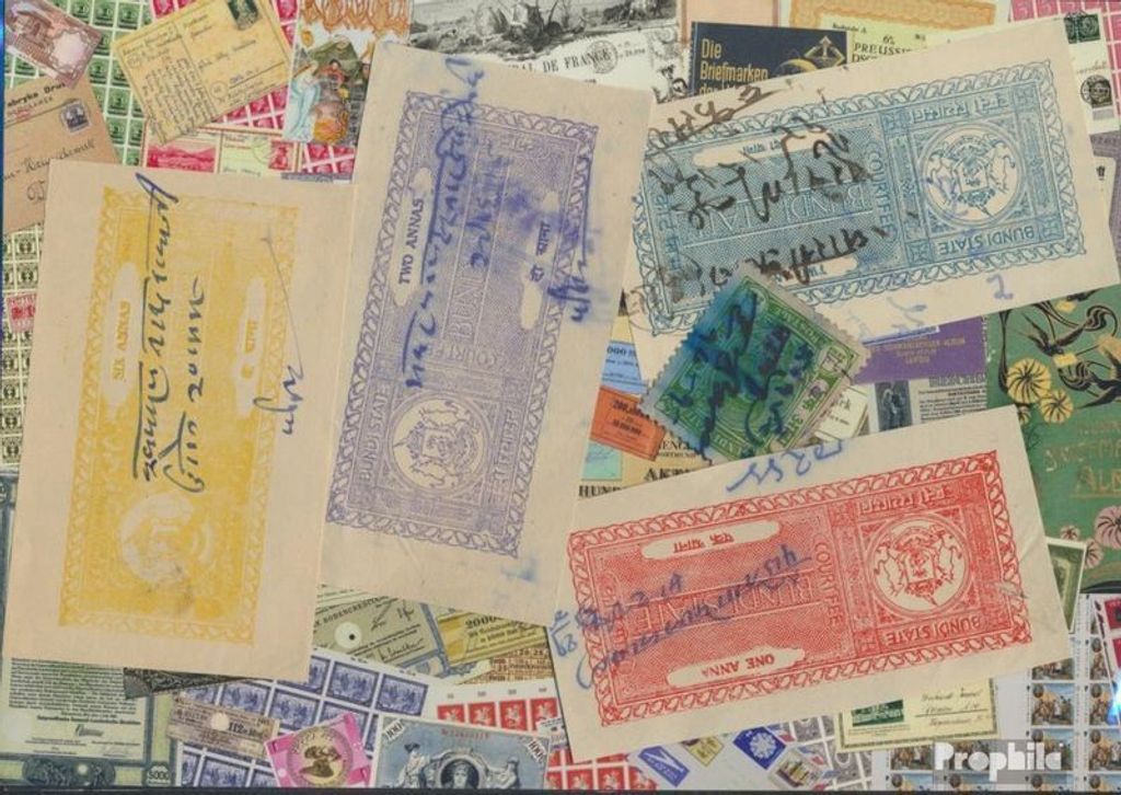Briefmarken Bundi 5 verschiedene Marken