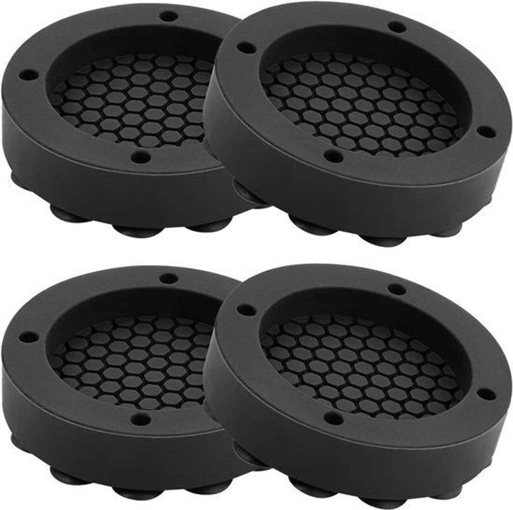 Geländefestiger für Waschmaschine und Trockner - Anti Vibration Pads - Anti Schlupf Mat - Gummi Mat - Extra dick - Fußteile für Waschmaschine u...