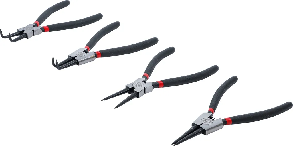 Pince à circlips 175 mm en acier carbone lot de 4 têtes assorties