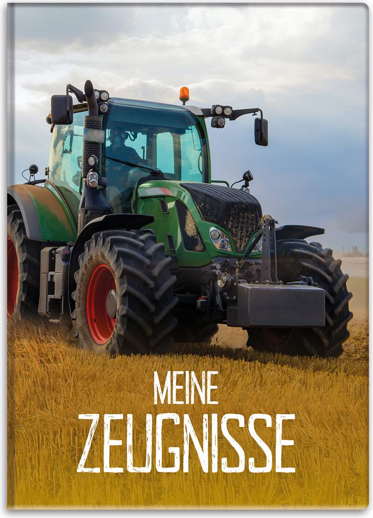 itenga Zeugnismappe Motiv Traktor auf dem Feld  - DIN A4 Produktbild 
