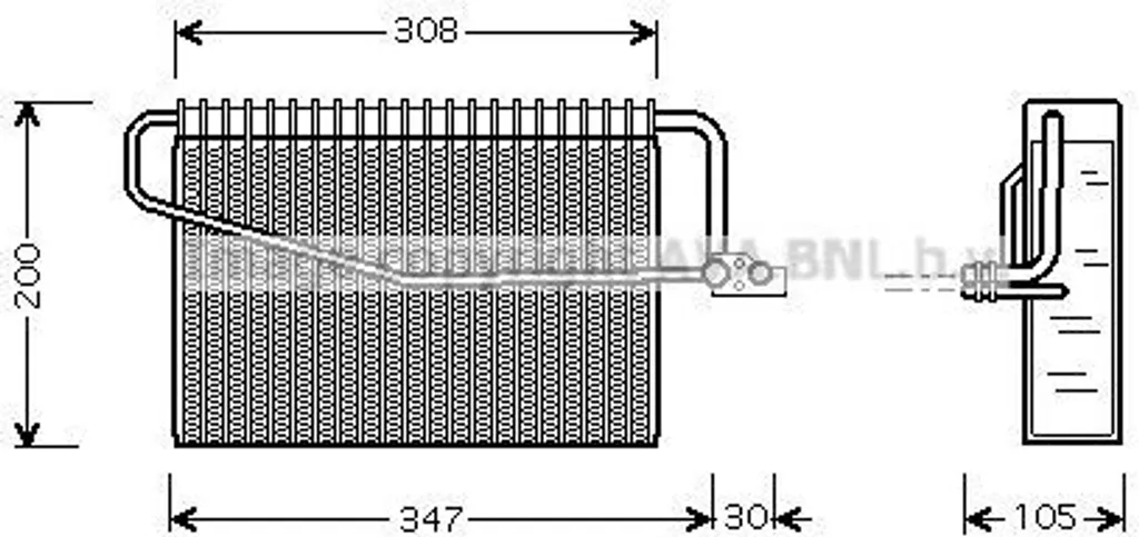 Évaporateur climatisation PRASCO MSV329 pour Mercedes Classe C W203