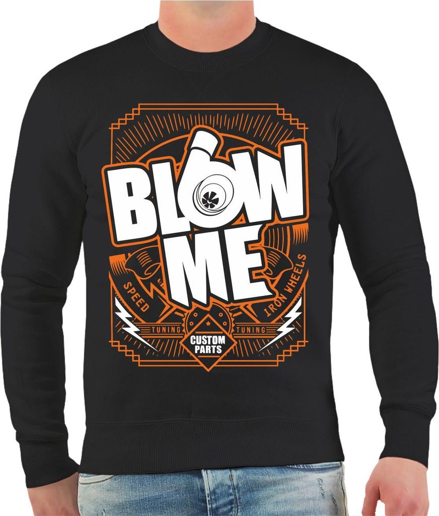 Herren Sweatshirt Blow Me