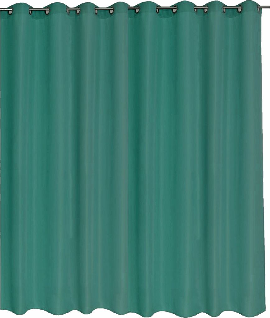 Gardine in Überbreite Blickdicht 300(B) x 245 (L) Abdunkelnd Gardine Schal Vorhang Petrol mit Ösen