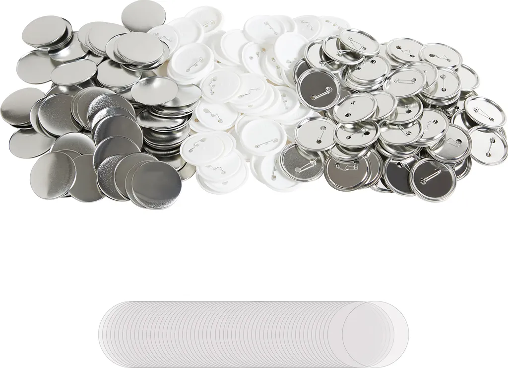 Fournitures pour badges 58mm : 500 kits boutons personnalisables DIY