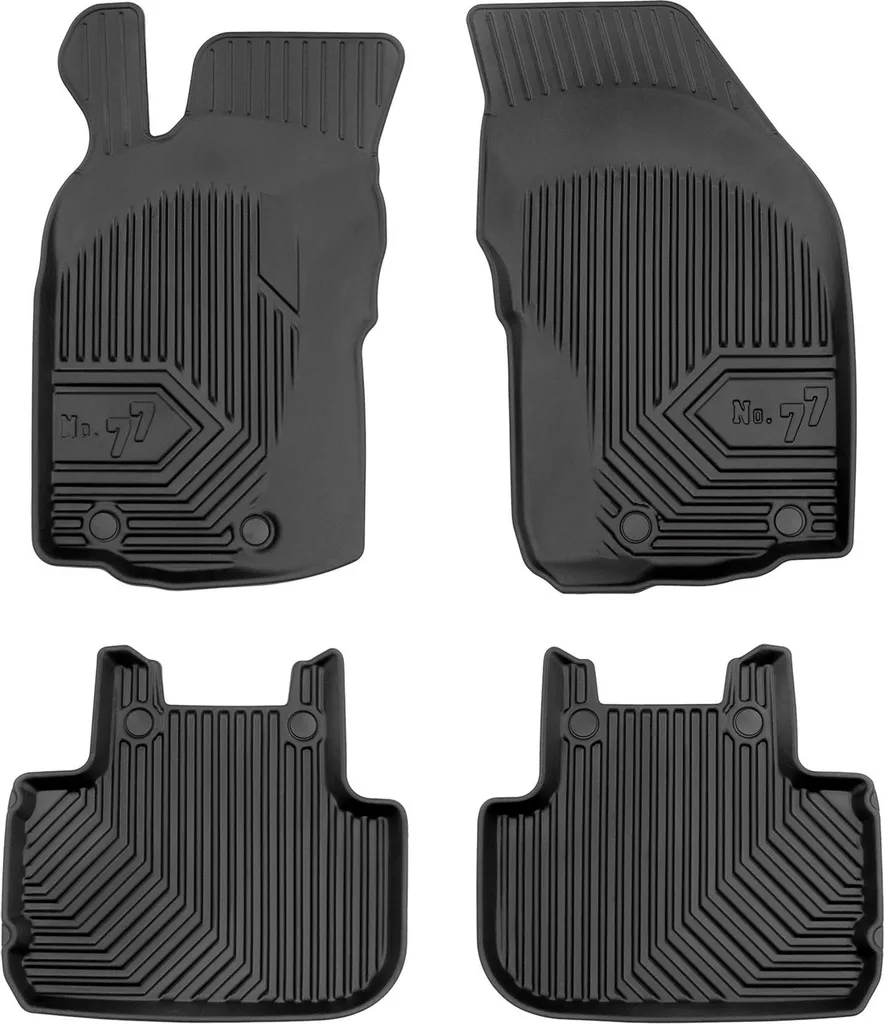 Tappetini Gomma No.77 Alfa Romeo 147 2000-2010 | Su Misura TPE Nero